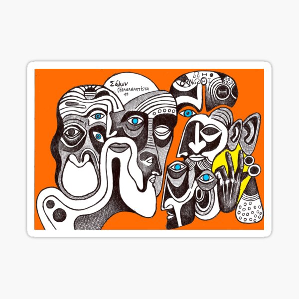 The hand of Zygmunt Bauman (detailed drawing) Sticker