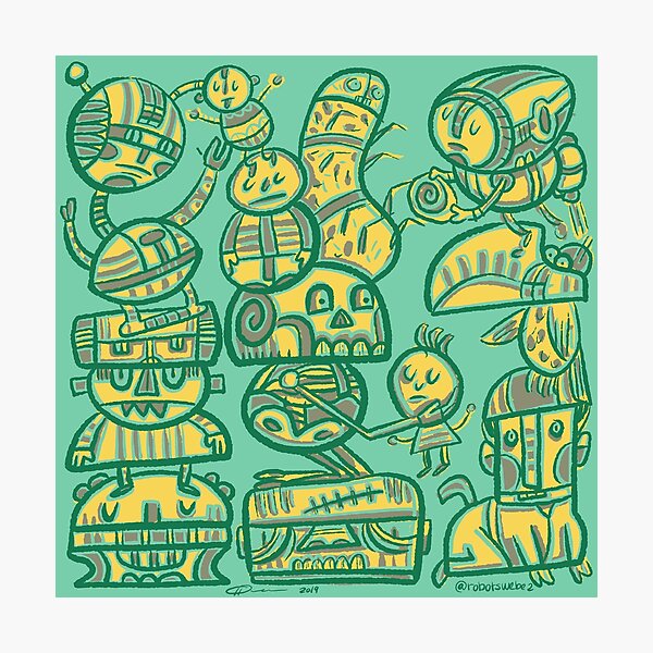 Item preview,  Robot buddies havin fun designed and sold by Gammaraybots.