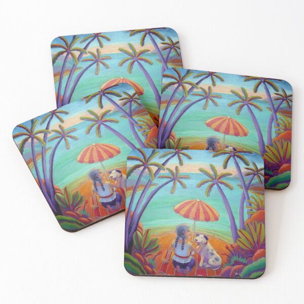Item preview, Girl and dog on beach designed and sold by Lencho.