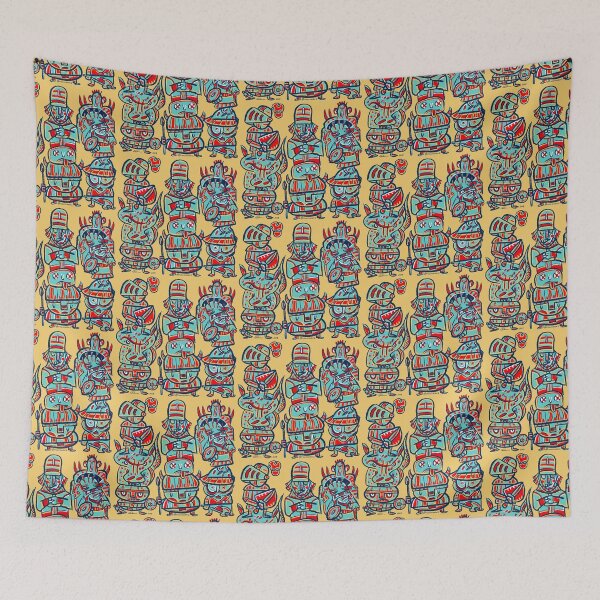 Item preview, Robot buddies havin fun designed and sold by Gammaraybots.