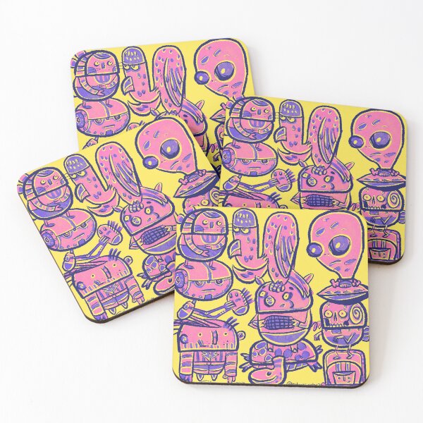 Item preview, Robot buddies havin fun designed and sold by Gammaraybots.