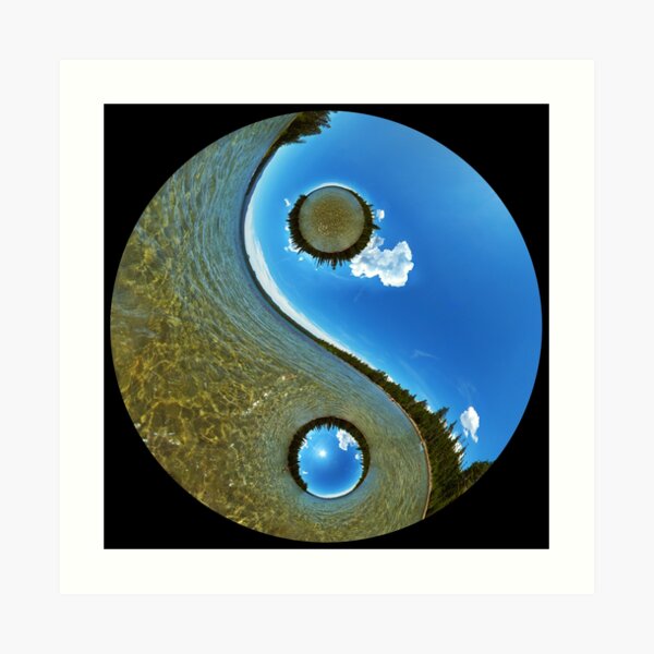 Yin-Yang Nature Water and Sky Art Print