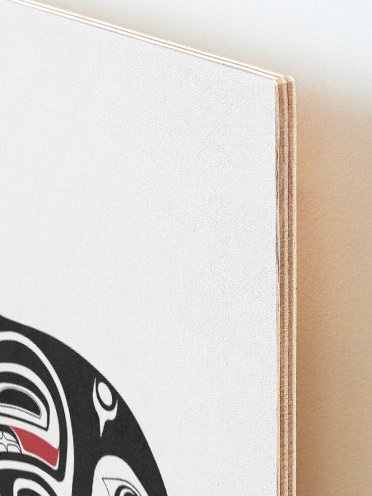 Alternate view of Pacific Northwest Native Orca Killer Whale Mounted Print