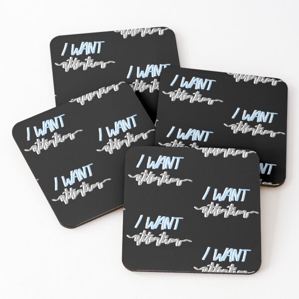 Item preview, i want attention – blue/gray designed and sold by dalvago.