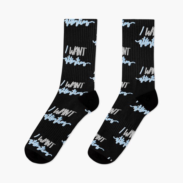 Item preview, i want attention – gray/blue designed and sold by dalvago.