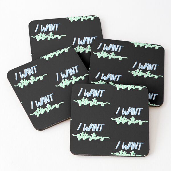 Item preview, i want attention – blue/green designed and sold by dalvago.