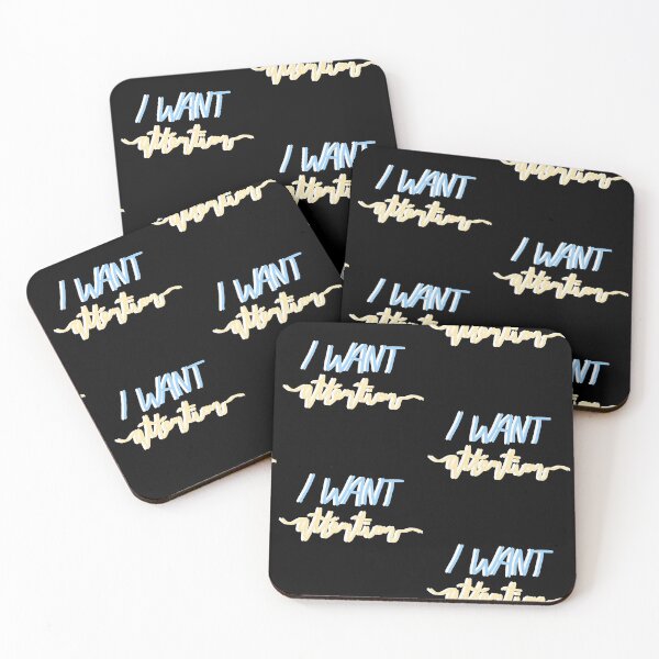 Item preview, i want attention – blue/yellow designed and sold by dalvago.