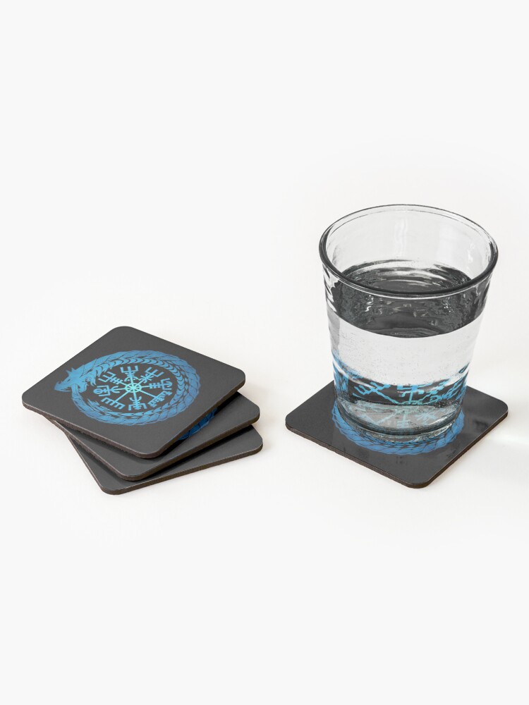 Alternate view of Vegvisir Jormungandr World Serpent Coasters (Set of 4)