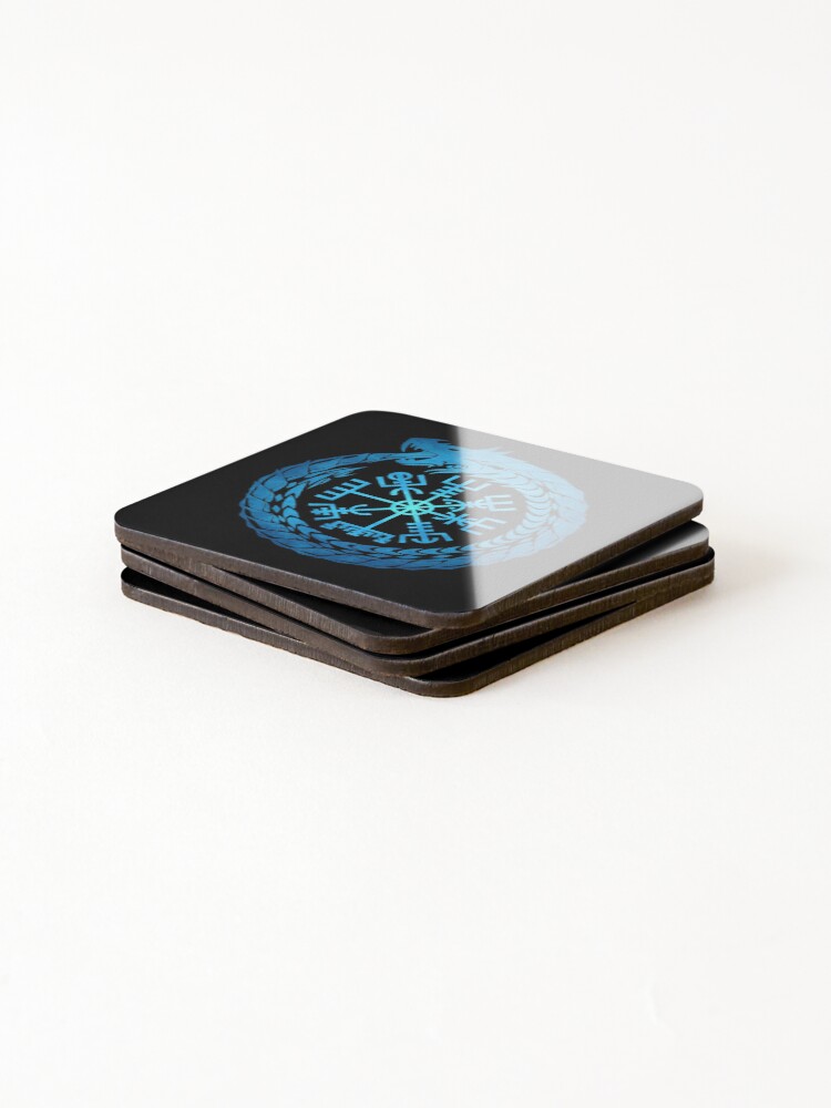 Alternate view of Vegvisir Jormungandr World Serpent Coasters (Set of 4)