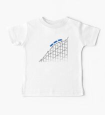 I'm On a Roller Coaster That Only Goes Up (Blue Cars) Baby Tee