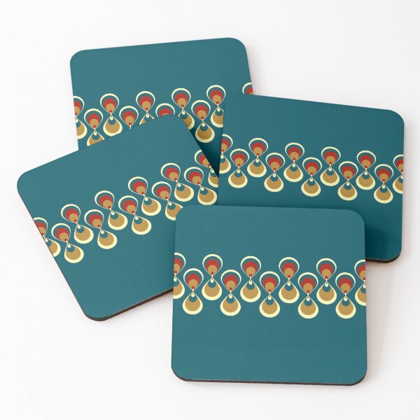 Item preview,  Vintage paon on blue designed and sold by Yamy Morrell Art and Design.