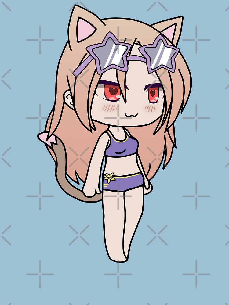 "Gacha Life Cute Gacha Neko Girl Karin in swimsuit " T
