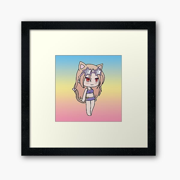 Gacha Life Cute Gacha Neko Girl Karin In Swimsuit Framed Art Print For Sale By Uwu Kitty 