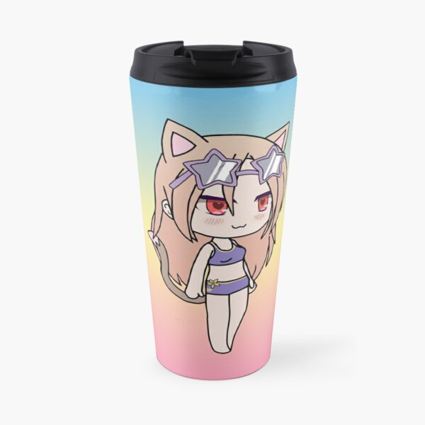 Gacha Life Cute Gacha Neko Girl Karin In Swimsuit Travel Mug By Uwu Kitty Redbubble 