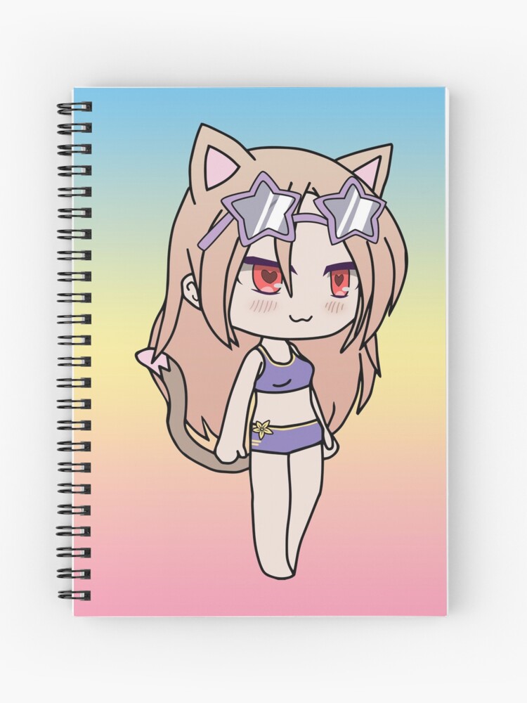 Cute Anime Girl - Gacha Edit | Spiral Notebook