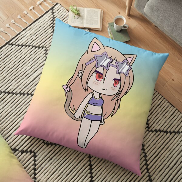 Gacha Life Cute Gacha Neko Girl Karin In Swimsuit Floor Pillow For Sale By Uwu Kitty Redbubble 