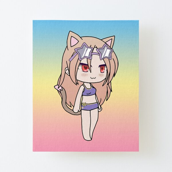 Gacha Life Cute Gacha Neko Girl Karin In Swimsuit Mounted Print For Sale By Uwu Kitty Redbubble 