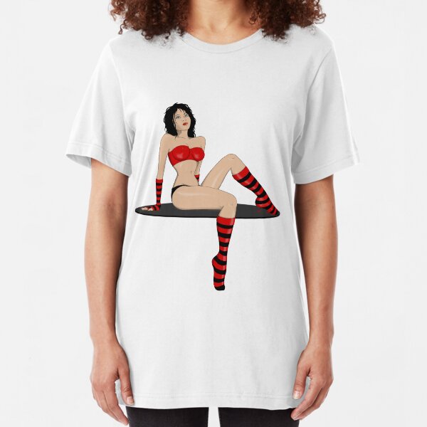 Sasha - Pin Up Girl Slim Fit T-Shirt