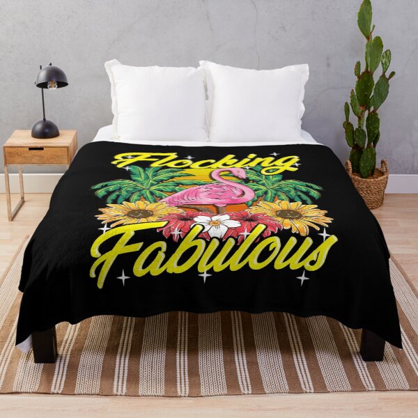 Item preview, Cute & Funny Flocking Fabulous Flamingo Pun designed and sold by perfectpresents.