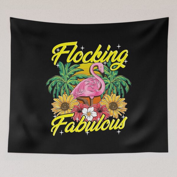 Artikelvorschau, Nettes & lustiges Flocking Fabulous Flamingo Pun entworfen und verkauft von perfectpresents.