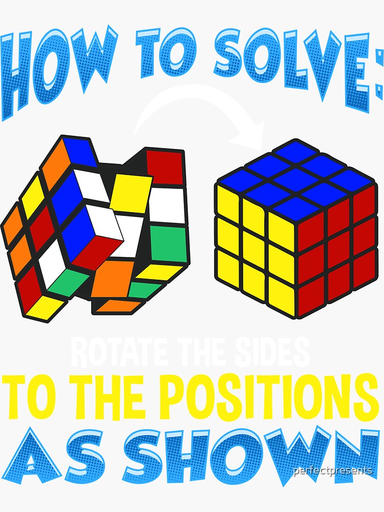 How To Solve Puzzle Cube Funny Cubing Sticker By Perfectpresents How To Solve Puzzle Cube Funny Cubing Sticker By Perfectpresents