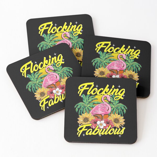 Item preview, Cute & Funny Flocking Fabulous Flamingo Pun designed and sold by perfectpresents.