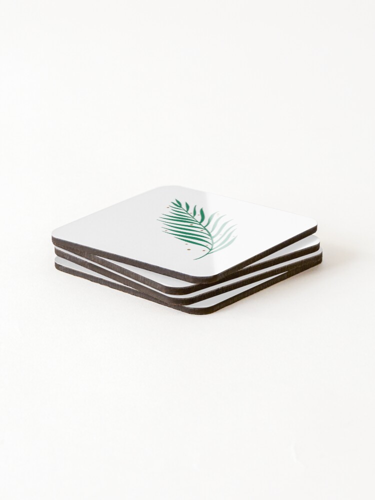 Thumbnail 4 of 5, Coasters (Set of 4), Palm leaf designed and sold by MugDesignStore.