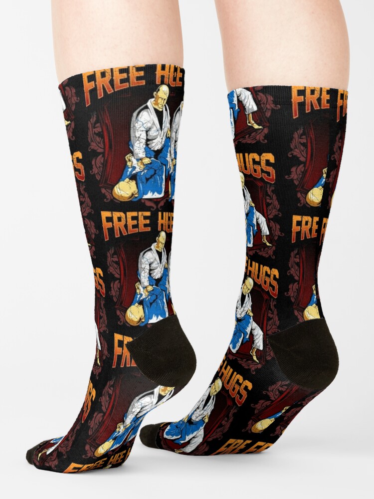 Funny Jiu Jitsu Free Hugs Pun BJJ Martial Arts Socks for Sale by  perfectpresents