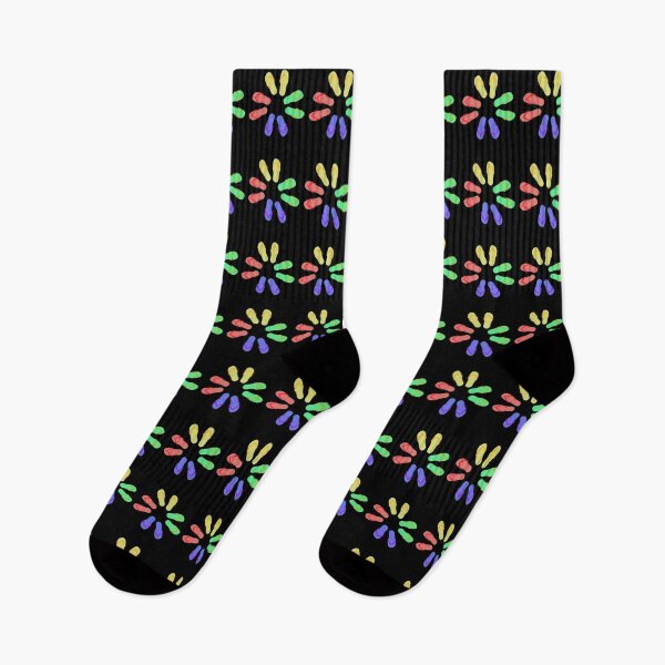 Aperçu de l'œuvre  Présente des tongs violet rouge jaune et vert et est un cadeau parfait pour les vacances à la plage d'été. créée et vendue par ArtbyPS.