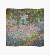 Irises In Monet's Garden At Giverny by Claude Monet Scarf