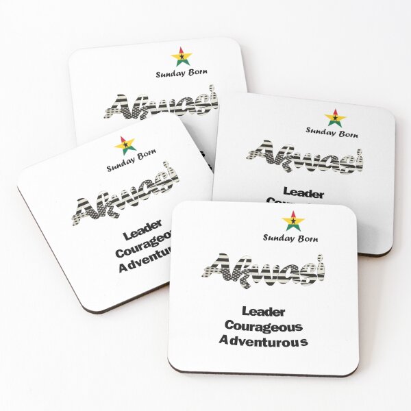 Item preview, Sunday Born Ghanaian Male Name 'Akwasi' in black and white designed and sold by WhoWeAre.