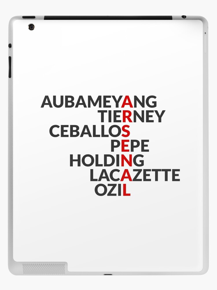 Arsenal 2019 20 Spelt Using Player Names Ipad Case Skin By