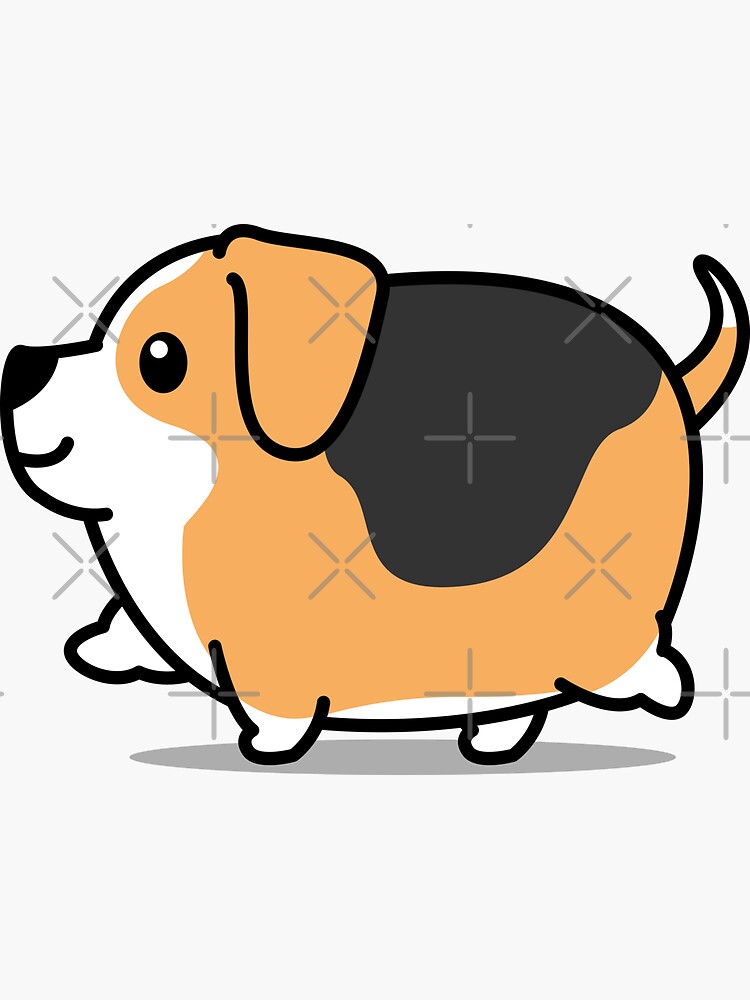 Thumbnail 3 of 3, Sticker, Cute Beagle designed and sold by Kymer-Creatives.