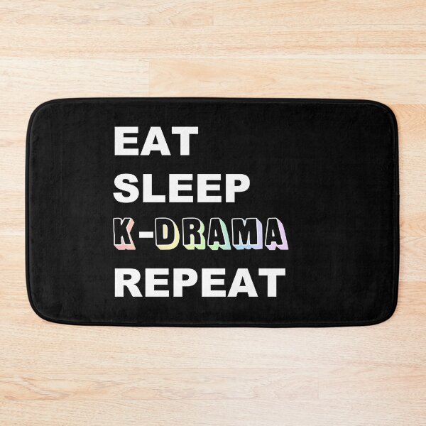 Item preview, Eat Sleep K-Drama Repeat (White Text) designed and sold by BetweenTwoPages.