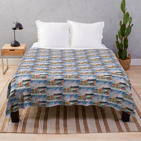 Snowstorm In Truckee Throw Blanket