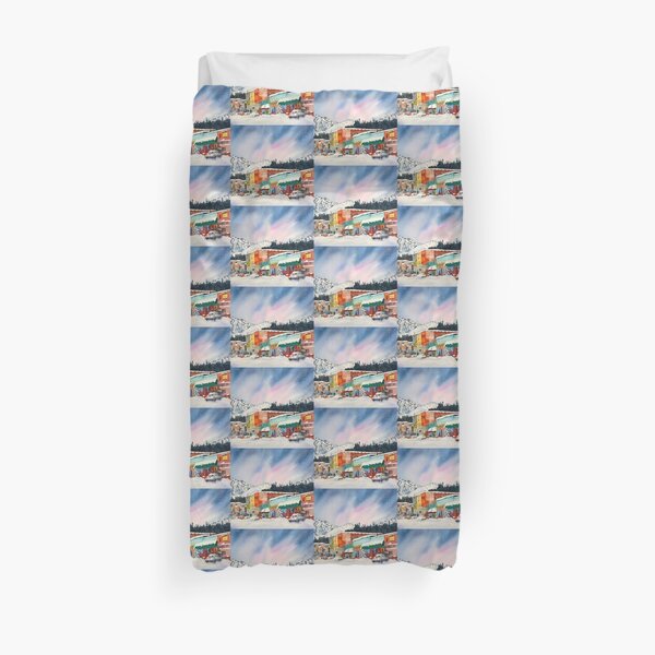 Snowstorm In Truckee Duvet Cover