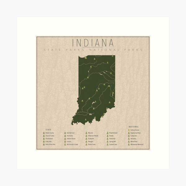 Item preview, Indiana Parks designed and sold by FinlayMcNevin.