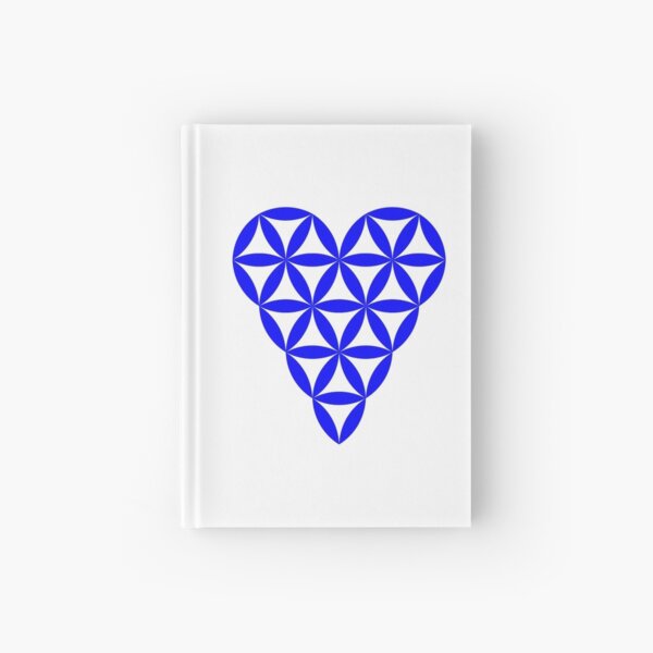 Heart of Life - Vector, Blue colour. Hardcover Journal