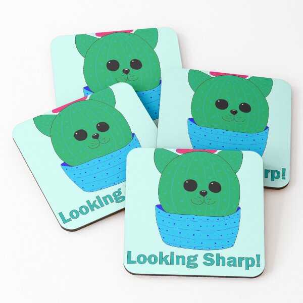 Item preview, Looking Sharp! Cactus Cat designed and sold by alisadesigns.
