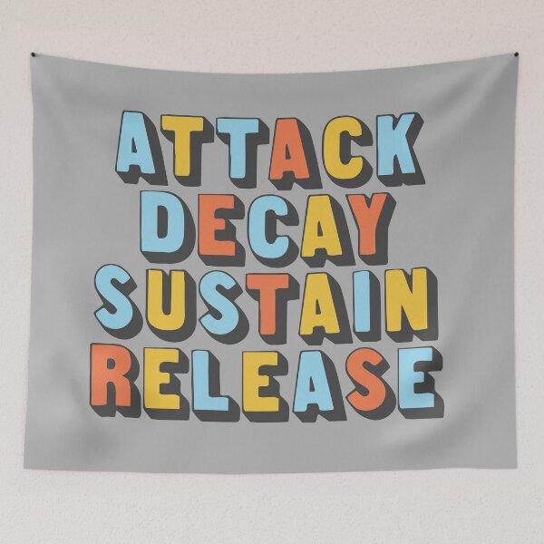Item preview, Attack Decay Sustain Release Synthesizer Gift Design  designed and sold by AestheticNow.