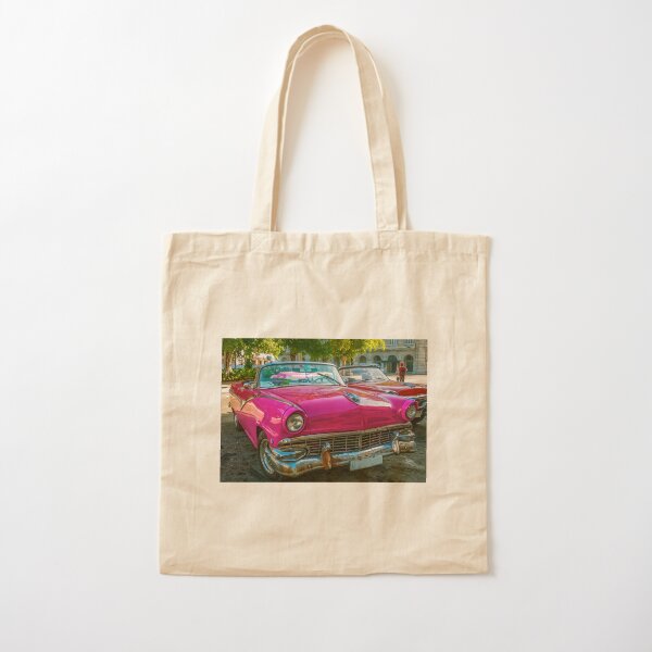 Colorful vintage cars in Cuba Cotton Tote Bag