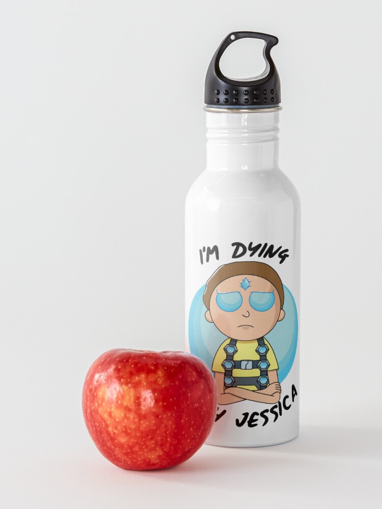 Alternate view of I'm Dying With Jessica (Rick & Morty) Water Bottle
