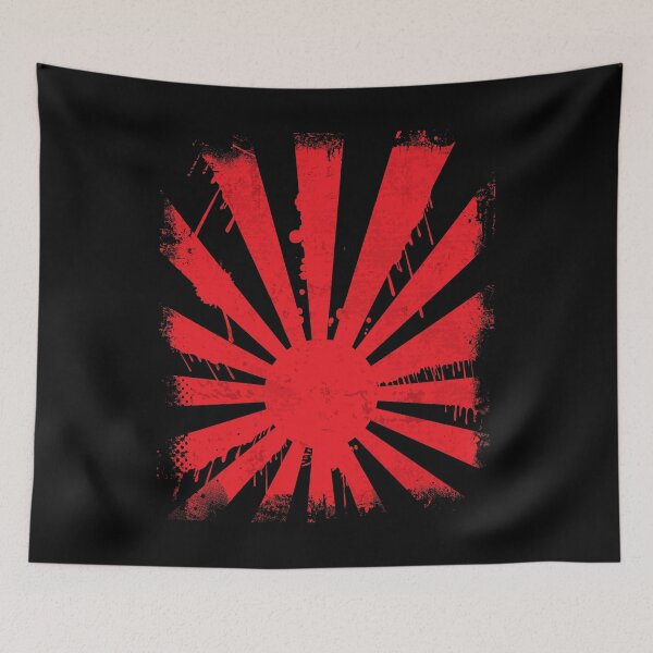 Item preview, Japanese Flag distressed dripping paint effect designed and sold by Scoopivich.