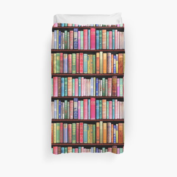 Bookworm Antique books Duvet Cover