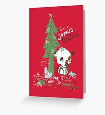The cat did it - Christmas card Greeting Card