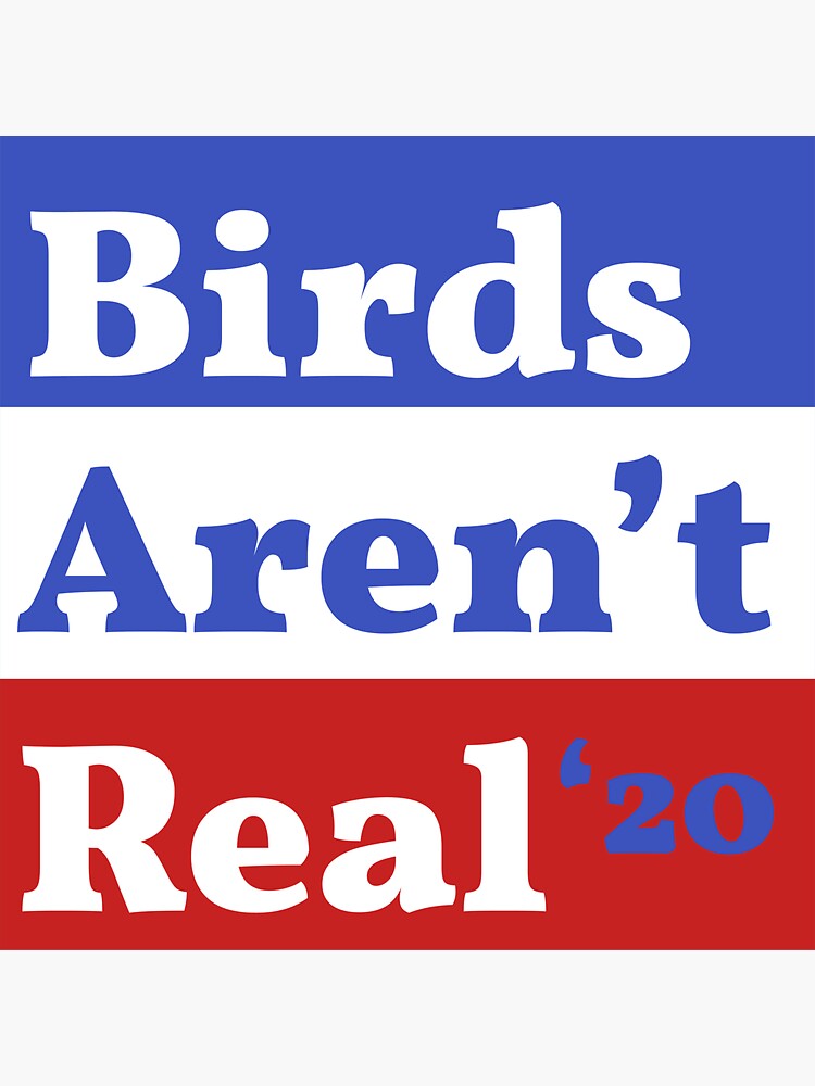 "Birds Aren't Real 2020" Sticker for Sale by smheryl | Redbubble