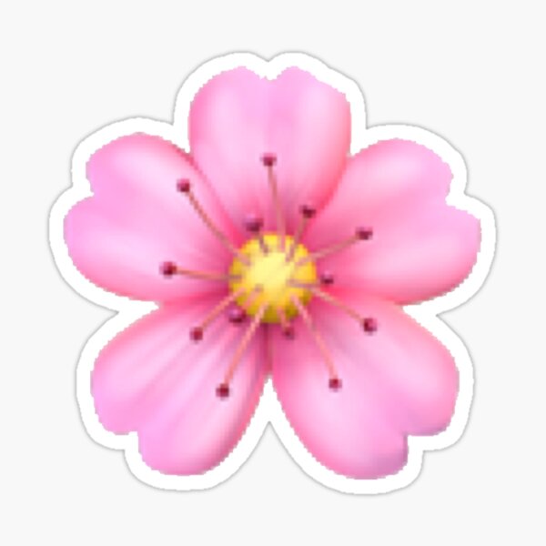Pink Flower Emojis Stickers Redbubble - flowers emoji png plants emojis roblox vector flower
