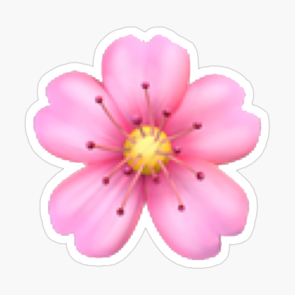 Cherry Blossom Emoji Art Print By Kmshaffer16 Redbubble