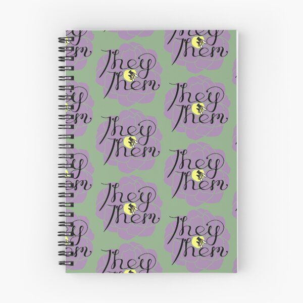 Item preview, They Them Pronouns over a purple rose designed and sold by SciFaerie.