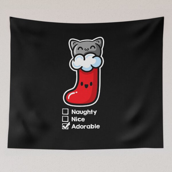 Item preview, Cute Cat in a Christmas Stocking designed and sold by fishbiscuit.